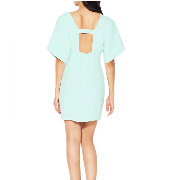 REBECCA MINKOFF Women's Celadon Luis Silk Sheath Mini Dress Size 6 - Picture 2 of 9